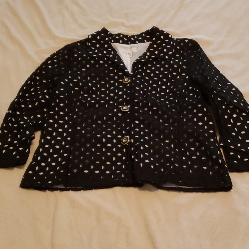 Navy with white button down Jacket